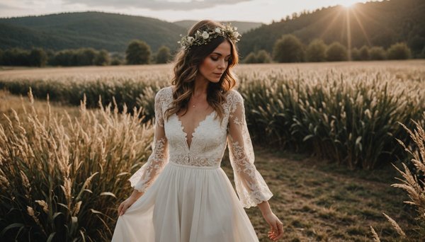 Robe de mariée bohème courte : élégance et confort modernes